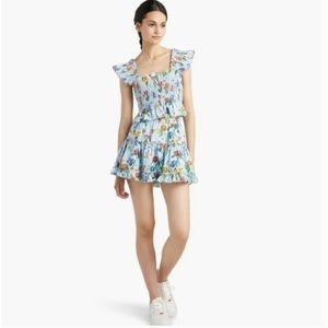 Read: Hill House Home Paz Space Floral Set. NWT Medium Top Large Bottom